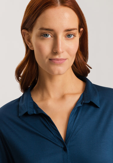 77305 Grand Central Long Sleeve Button Front Shirt - 1652 Mystic Blue